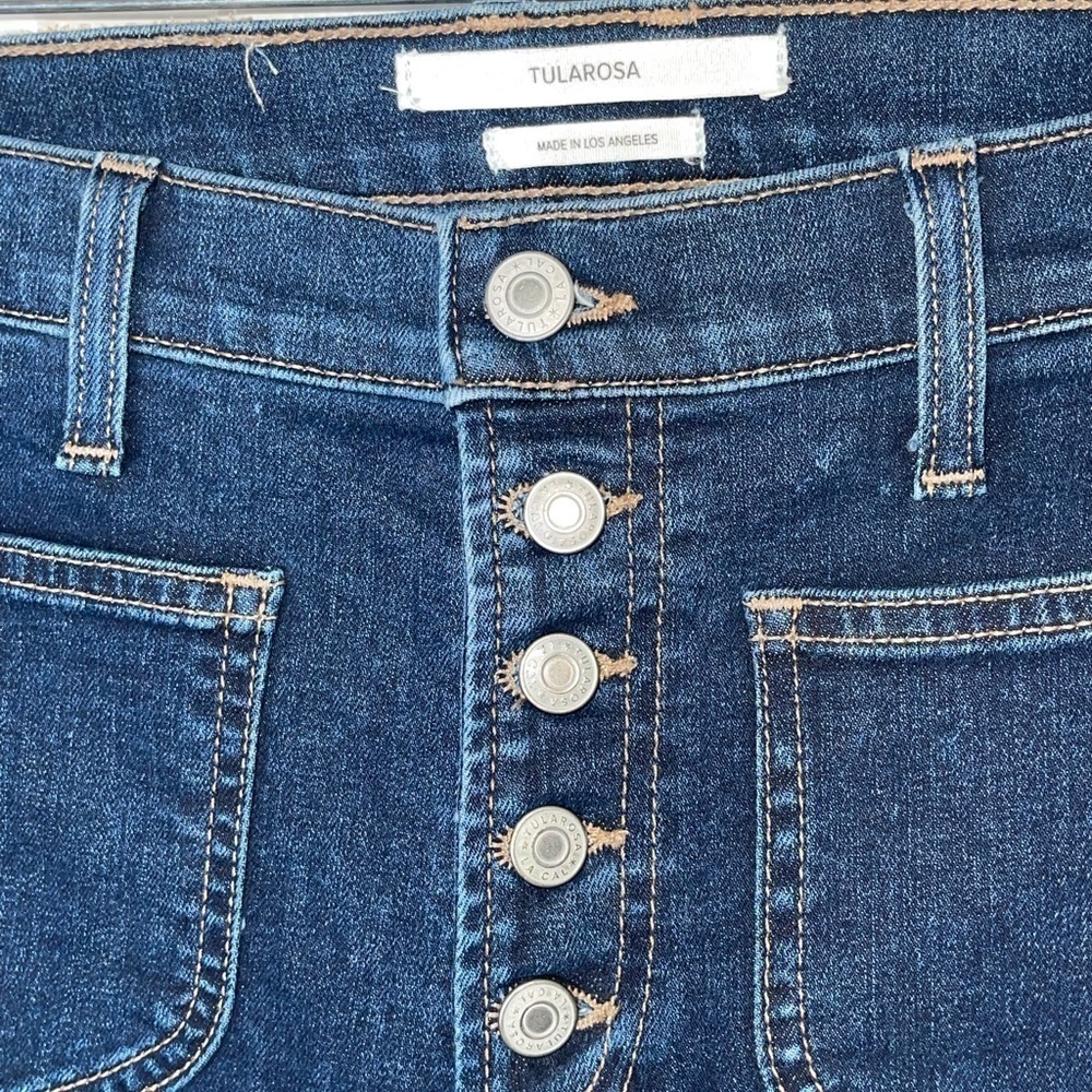 Tularosa Nora High Rise Button Fly Skinny Jeans Dark Wash 27 - Picture 12 of 12